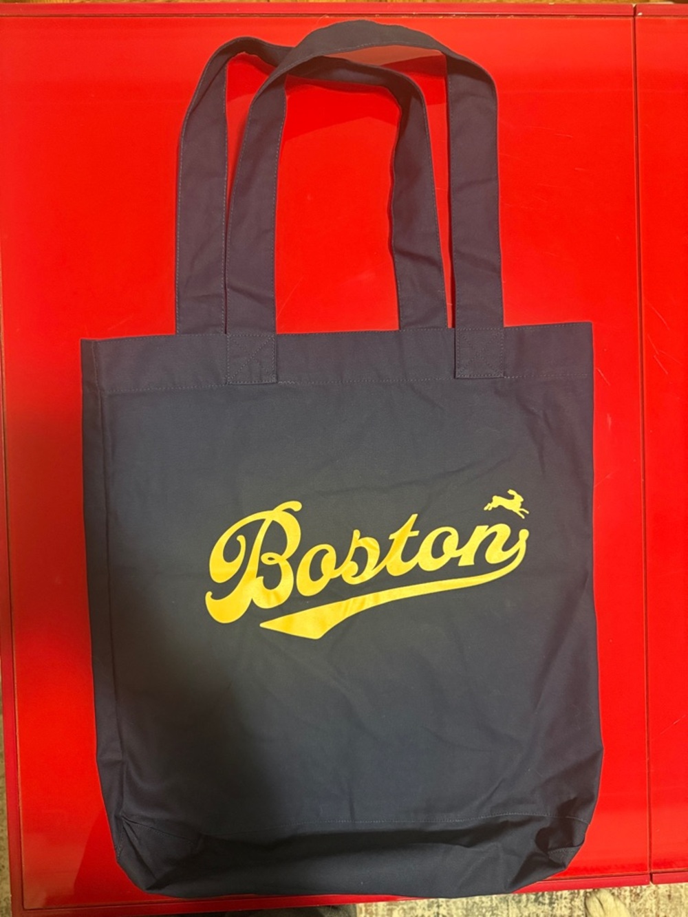 Tracksmith Boston Marathon 2026 Tote Bag Navy